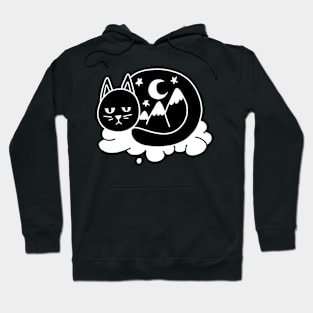 Black Cat Nature Night Hoodie